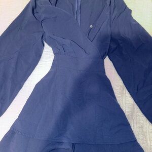 Amazon Deep Blue Long Sleeve Dress